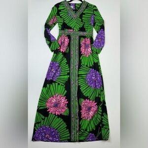 60’s VTG Parkshire Floral Hippie Maxi Dress XS/Small